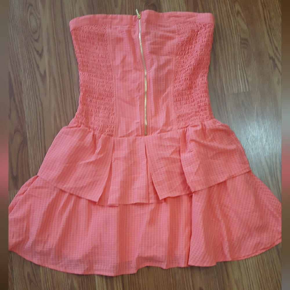Bebe S/L Sydney smocked Tier Dress